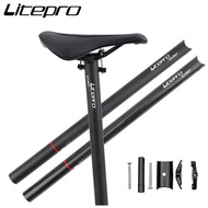Litepro Folding Bike Carbon Fiber Seatpost 31.8/33.9mm*580MM 412 SP8 Fnhon Bicycle Ultralight Seat Post Cycling Parts