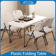 LUVHOME Folding Table 6ft (180cm) Portable Foldable Office Home Outdoor Half and Optional Chair