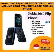 Nokia 2660 Flip 4G READY ELDERLY LOUD VOLUME LONG STANDBY LARGE DISPLAY NEW PHONE