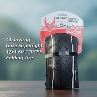 Chaoyang Gaze Bicycle Tire 12 x 1.60 Inch 12x1.60 120 TPI Folding Pushbike Lightweight BikeBalance