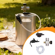 [whfashionkk] Mini Keg Dispenser Kit with Beer Line and Picnic Tap Lightweight Home Brewing Beer Fau