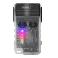 BORUiT V20 180Rotation Powerful LED Flashlight Keychain USB-C Rechargeable Spotlight Camping Fishing