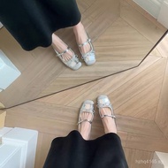 Sheepskin Inner Height-Increasing Ballet Flats Closed-Toe Grape Mom In-Stock Shallow Mouth Women's H