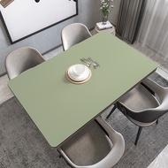 [特價]【三房兩廳】加厚止滑皮革防油防水素色桌墊 抹茶綠 60x120cm