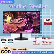 EXPOSE Monitor PC 22 Inch Gaming Monitor HDMI+VGA 1080P 75Hz  FHD LED Monitor