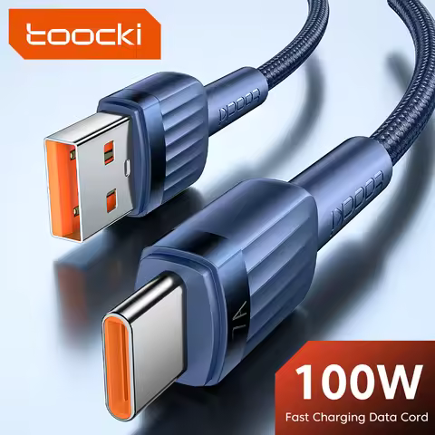 Toocki 7A 100W USB C Cable Type C For Huawei P50 P40 Fast Charge Charging Charger Data USB-C Cable f