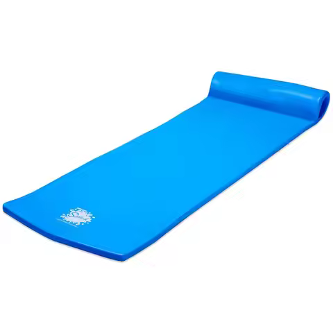 Thick Foam Pool Float, 70x26in Floating Lounger with Pillow, Easy-Clean