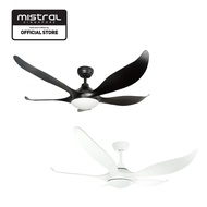 Mistral 52 Inch DC Ceiling Fan Typhoon 52 with Remote Control - Black/ White/ 1 Year Warranty/ 10 Years Warranty for DC Motor