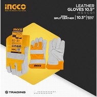 INGCO Leather Gloves 10.5" HGVC01