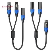 Microphone Splitter Cord Mic Cable 1 XLR Male to2 XLR Female Microphone Splitter Microphone Splitter