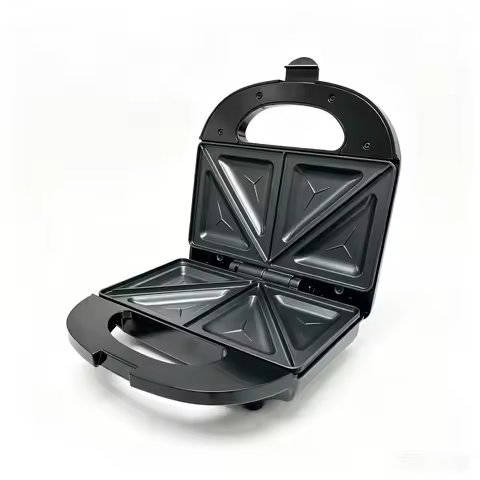 Electric Sandwich Maker 750W Non-Stick Plates Breakfast Maker with Indicator Lights Cool Touch Handl