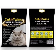 Cat Twins Super Premium Carbon Cat Litter 10L/7KG with Easy To Carry Handle - Super Odour Absorpent