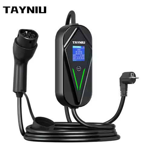 TAYNIU 3.5KW 16A EV Portable Charger Type2 EU Plug EVSE Charging Wallbox Electric Vehicle Charger fo