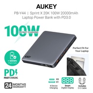 Aukey PB-Y44 Sprint X 100W PD 20,000mAh Laptop Power Bank (24 Months Warranty)