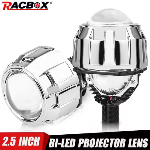H4 H7 White Bi LED Headlight Projector Lens 2.5inch 100W 9005 9006 Head Lamp 12V High Low Beam 6000K