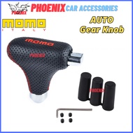 Momo Universal Auto Car Gear Shift Knob Modified Leather Gear Knob JDM Universal Fit Button Perodua 