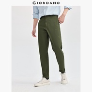 GIORDANO ผู้ชาย  กางเกงเอวกลาง กางเกงปักกระเป๋าหลัง กางเกงแฟชั่นเรียบง่ายสบายๆ 18114633