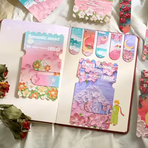 2 pcs Magnet Bookmarks Read decorative marker folder Creativity gift Stationery Supplies