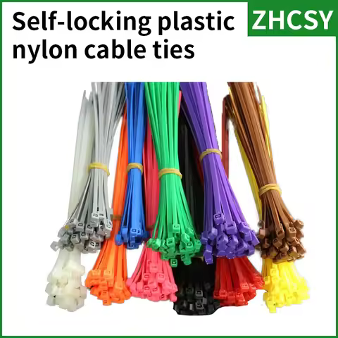Self-Locking Plastic Nylon Cable Tie Black White Colorful 3X100 150 200 4X150 200 5X200 Fastening Ri
