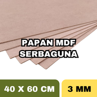 Papan MDF 3mm 40x60 cm