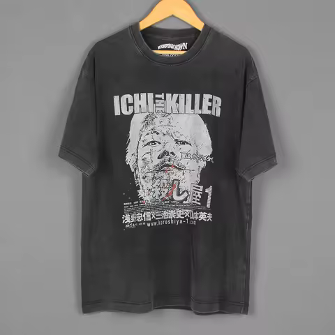 Bad Taste Ichi The Killer T-Shirt Takashi Miike Japanese Movie Cold FIsh Tetsuo Audition Loose Men's