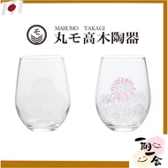 [Direct from Japan] [Temperature Design] Marumo Takagi Pottery Cooling Fireworks Free Glass Pair Set