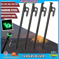 40/30/20cm Peg Stake Camping Peg Ground Nail Tent Peg Flysheet Peg Stake Nail Fluorescent Ring