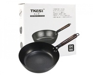 tkesi iron pan กระทะเหล็กญี่ปุ่น กระทะเหล็กสามารถกระจายความร้อนให้ทั่วถึง และรวดเร็วจึงช่วยให้อาหารไม่ติดกระทะ