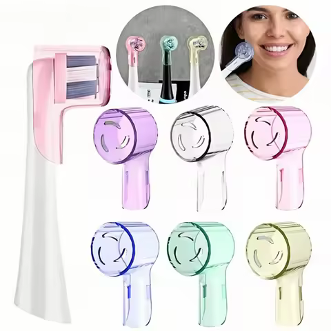 2-8pcs Colors Toothbrush Dustproof Covers Caps Compatible With Braun For Oral B & Io Series Electric