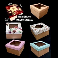 Corrugated Box 25x25x16cm Duplex Motif Lid Gift Box Kotak Hadiah Kotak Hantaran Kotak Doorgift
