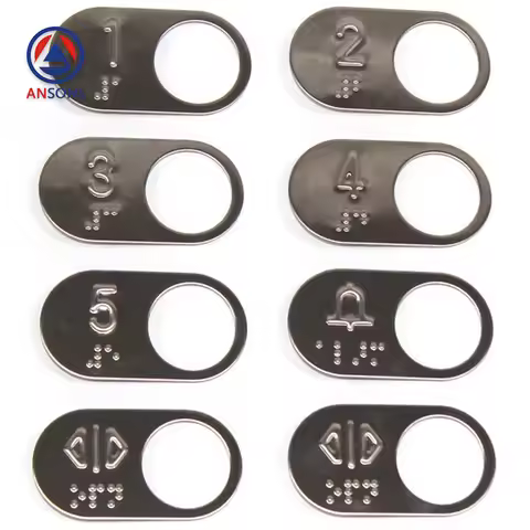 BR27C OTIS Elevator Button Character Slice With Braille Hole 27 mm Ansons Elevator Spare Parts