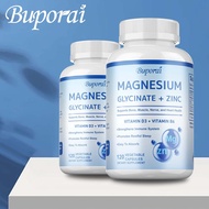 Buporai Magnesium Glycine, Zinc, Vitamin D3, Vitamin B6, 500mg, Maximum Absorption, Magnesium Supple