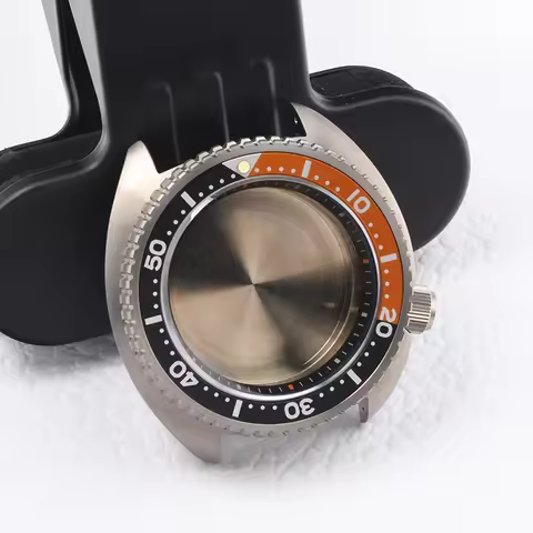 3.8 O'clock 6309 Watch case Titanium Sapphire Glass super lume Waterproof For NH35 NH36 Automatic Mo