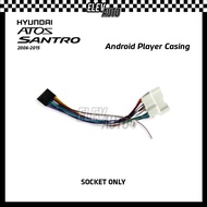 Hyundai Atos Santro 2006-2015 9" Android Player Casing Installation Dash Kit Player Casing With Sock