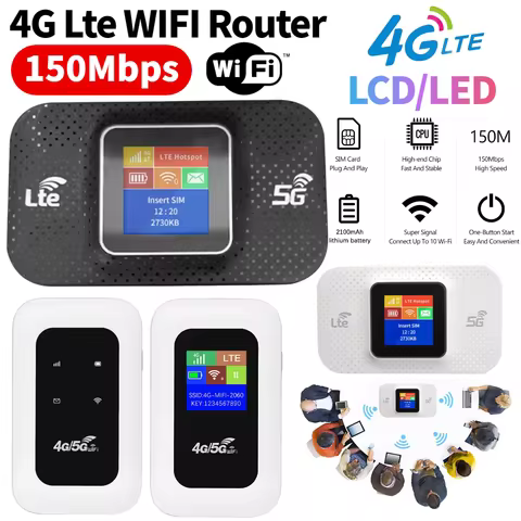 4G Lte WIFI Router Sim Card Slot Wireless Portable Router Mini Outdoor Hotspot Mobile WiFi Router Po