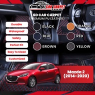 Mazda 2 (2014-2020) Vip 6D Car Carpet PU Leather Car Mat Floor Mat Carmat Karpet Kereta