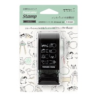 MIDORI Paintable Rotating Stamp Dial Speech Bubble (D35586006) / ตัวปั๊มหมุนแบบมีหมึกในตัว ลาย Speec
