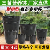 Nutrient Bowl Soil Filling Tool Nutrient Cup Seedling Cup Thickened Seedling Pot Black Plastic Seedl