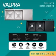 Kitchen Sink Valpra 120x50 cm / Bak Cuci Piring Stainless 12050 Double