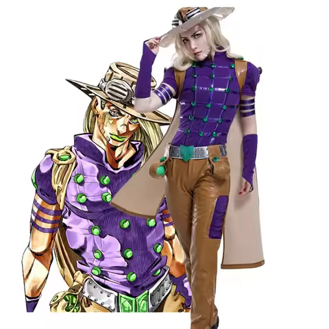 Spin Master Gyro Zeppli Cosplay Purple Top Brown Pant high quality Leather Costume Full Set Hat Cloa