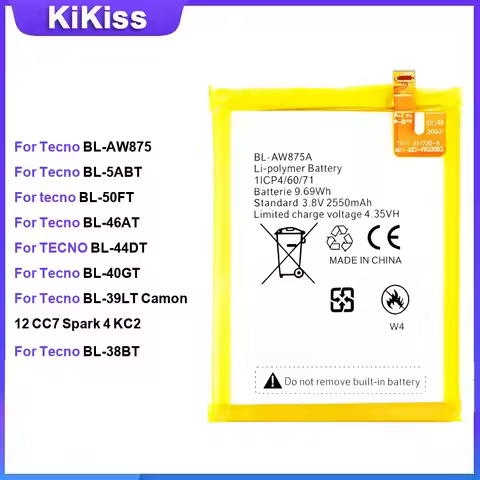 Battery For Tecno BL-AW875 BL-5ABT BL-50FT BL-46AT BL-40GT BL-44DT BL-40GT BL-39LT Camon 12 CC7 Spar