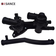 Thermostat Housing + Sensor & Coolant Hose Pipe Connector For Audi VW Seat Skoda 03C121026M 03C12111