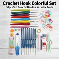 Knitting Set Crochet Handmade 53pcs Jarum Magic Tool Colorful Beg Hook Kait