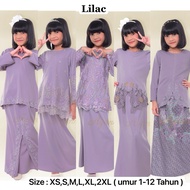 🔥(KIDS 1-12 TAHUN) TEMA BAJU KURUNG LILAC / LAVENDER / SOFT DUSTY PURPLE RAYA 2025 - BAJU KURUNG RIA