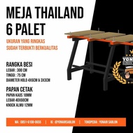 Meja Thailand 6 Papan Sablon