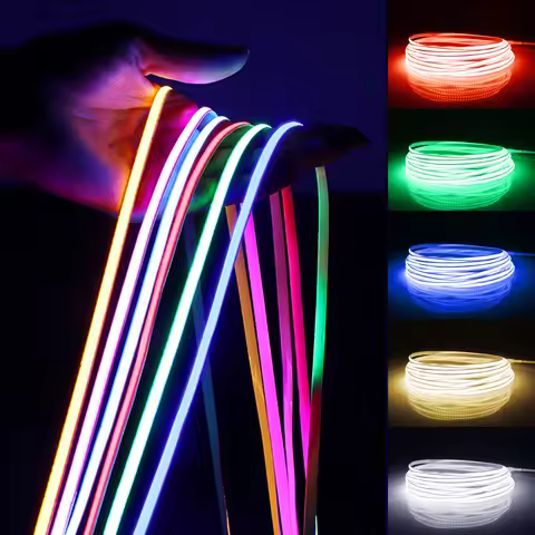 Super Thin 5mm COB LED Strip 1m 2m 3m 4m 5m High Density Flexible Neon LED Tape Ribbon For Home Room