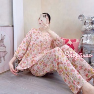 [HCM] Đồ bộ tole nữ bộ lanh mặc nhà Pyjama quần dài áo tay dài babydoll SHOP5SAO (45-67kg)
