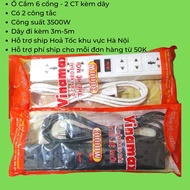 Ổ Cắm Điện 6 Lỗ Cắm Vinamax Có 2 Công Tắc Tắt Bật Tiện Dụng