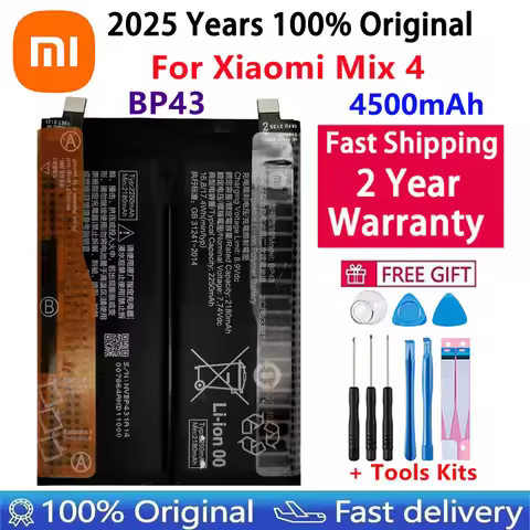 100% Original New High Quality Xiao Mi BP43 2250x2mAh Replacement Battery For Xiaomi Mix 4 Mix4 Mobi