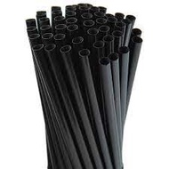 (50pcs) 7" Black Giant Straw 18cm [ 50pcs ] Individual Pack Disposable Plastic Straw - Boba Milk/Bub